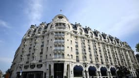 Photo du palace parisien Lutetia, rebaptisé "Mandarin Oriental Lutetia" par ses nouveaux propriétaires chinois, prise le 20 avril 2020 