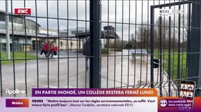 En partie inondé, un collège restera fermé lundi