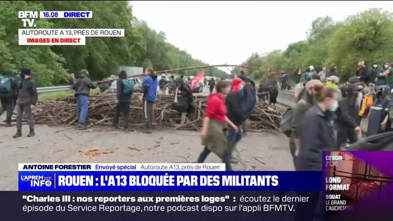 Rouen: l'autoroute A13 bloquée par des manifestants