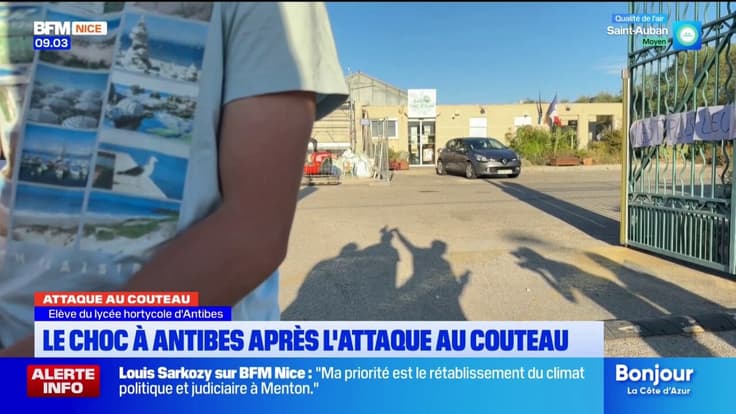 Attaque au couteau au lycée horticole d'Antibes, un élève témoigne sur BFM Nice Côte d'Azur