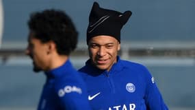Kylian Mbappé ce lundi à l'entraînement