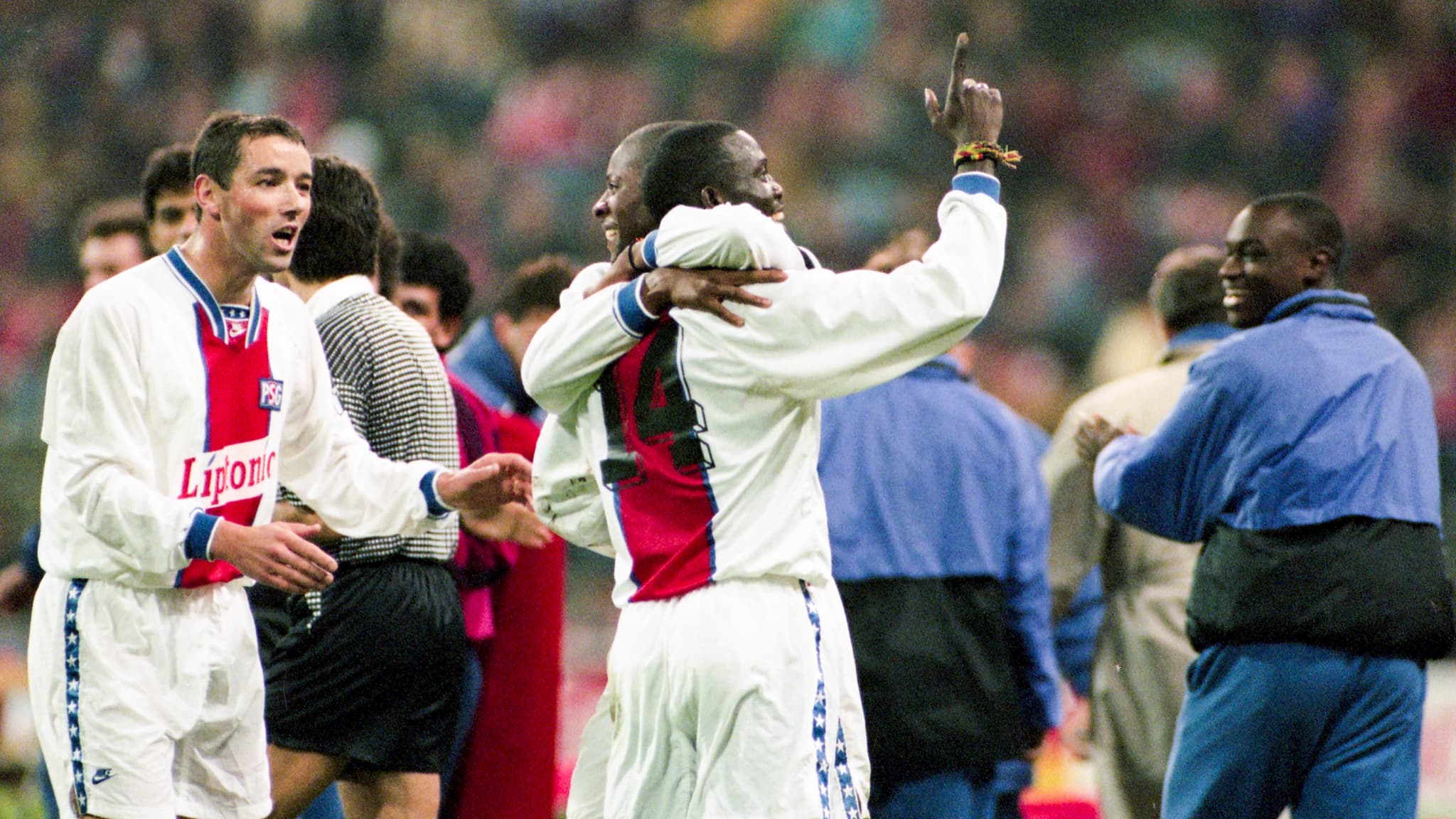 Weah félicité par Nouma et Le Guen