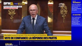 Vote de confiance: "J'en appelle à mes amis Républicains: combien de temps resterez-vous arrimés au Titanic macroniste?", déclare Éric Ciotti, président du groupe Union des droites pour la République