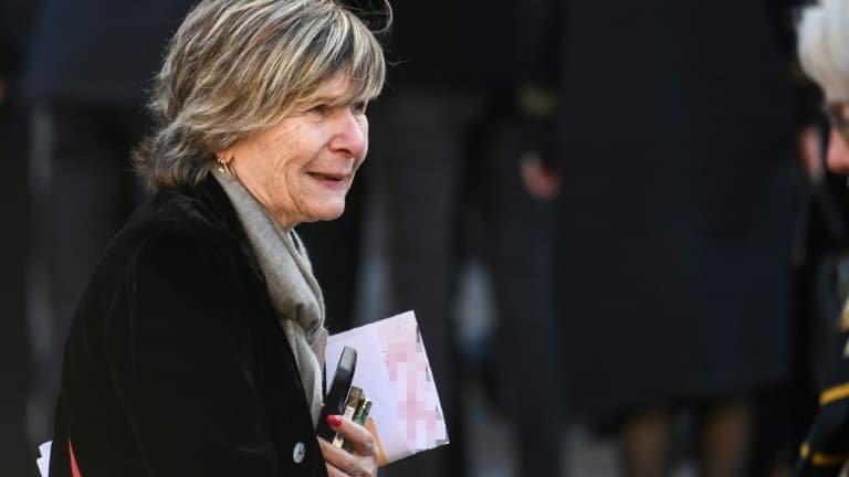 Mimi Marchand lors des obsèques de Bernard Tapie à Paris 6 octobre 2021