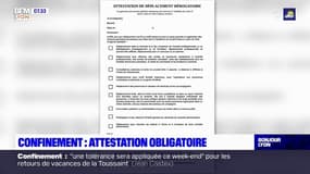 Confinement: une attestation obligatoire pour sortir à Lyon