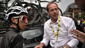 Christian Prudhomme avec Egan Bernal