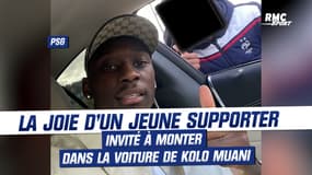 PSG : La joie d'un jeune supporter, invité à monter dans la voiture de Kolo Muani
