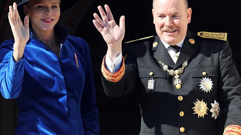 Le prince Albert de Monaco et son épouse Charlène, le 19 novembre, fête nationale du Rocher. 