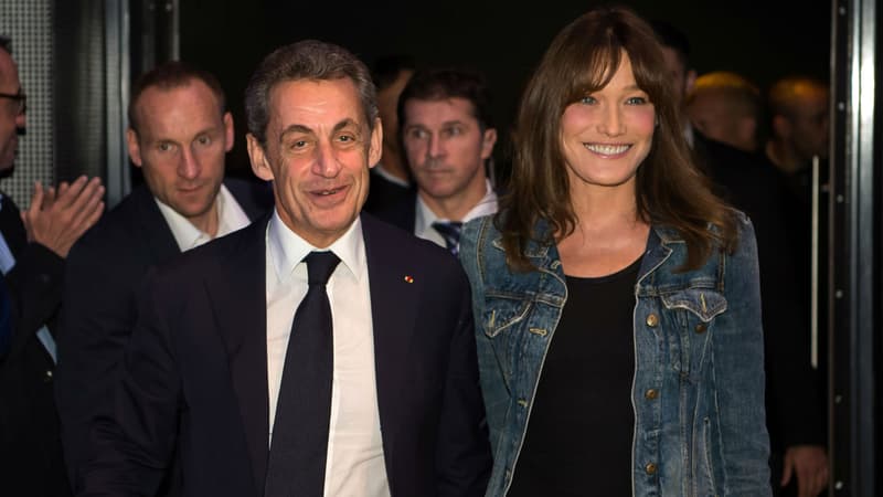 Nicolas Sarkozy et son épouse Carla Bruni à Toulon, le 21 octobre 2016