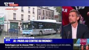 JO 2024: les bus d'athlètes qui défilent pour la cérémonie d'ouverture commencent à partir du village olympique  