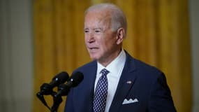 Le président américain Joe Biden en visioconférence depuis la Maison Blanche à Washington, le 19 février 2021. (Photo d'illustration)