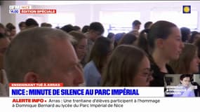 Hommage à Dominique Bernard, tué à Arras: la minute de silence au lycée du Parc Impérial de Nice