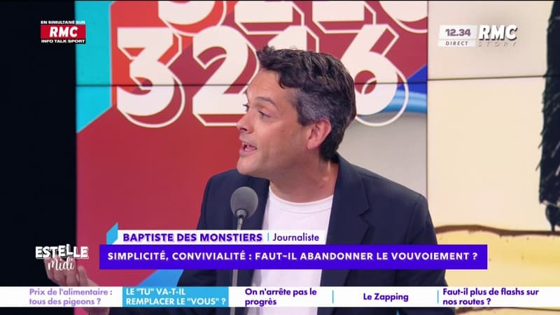 Abandonner le vouvoiement : "Je déteste le vouvoiement, je trouve ça totalement désuet", confie Baptiste des Montiers