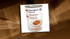 Entre 30 et 60% d'ADN de porc ont été retrouvés dans des spaghettis bolognaises Carrefour Discount étiquetées "boeuf".
