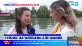 Garance Rigaud, championne d'haltérophilie a porté la flamme olympique ce dimanche matin à Saint-Maur-des-Fossés