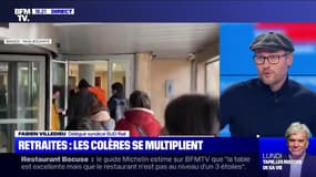 Pour Fabien Villedieu (Sud Rail), "il y a de la colère vis-à-vis de Laurent Berger: il utilise le rapport de force créé par les autres pour construire sa solution"