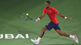 Gaël Monfils contre Novak Djokovic, à Dubaï le 28 février 2020