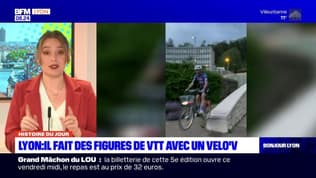 L'histoire du jour: un Lyonnais fait des figures de VTT avec un Velo'V