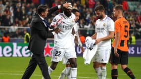 Antonio Rüdiger avec le Real Madrid contre le Shakhtar, à Varsovie le 11 octobre 2022