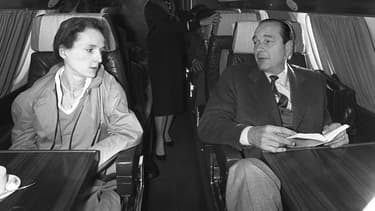 Laurence Chirac avec son père alors maire de Paris.