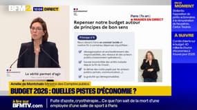 Finances: "réduire la dépense (...) sans tronçonneuse", assure Amélie de Montchalin