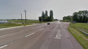 Le gendarme a été tué à cette intersection, juste avant le pont d'autoroute de Beaune.