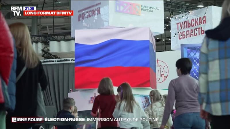 LIGNE ROUGE - L'exposition à la gloire de la Fédération de Russie pour encourager les électeurs à réélire Vladimir Poutine