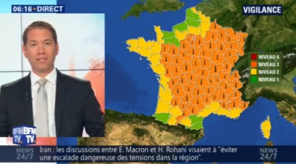 65 départements sont placés en vigilance orange par Météo France.