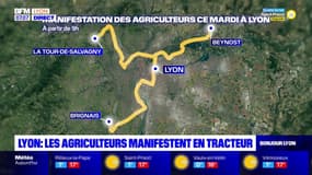Lyon: les agriculteurs manifestent en tracteur ce mardi