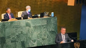 Sergiy Kyslytsya lors de l'assemblée générale des Nations unies le 14 novembre 2022