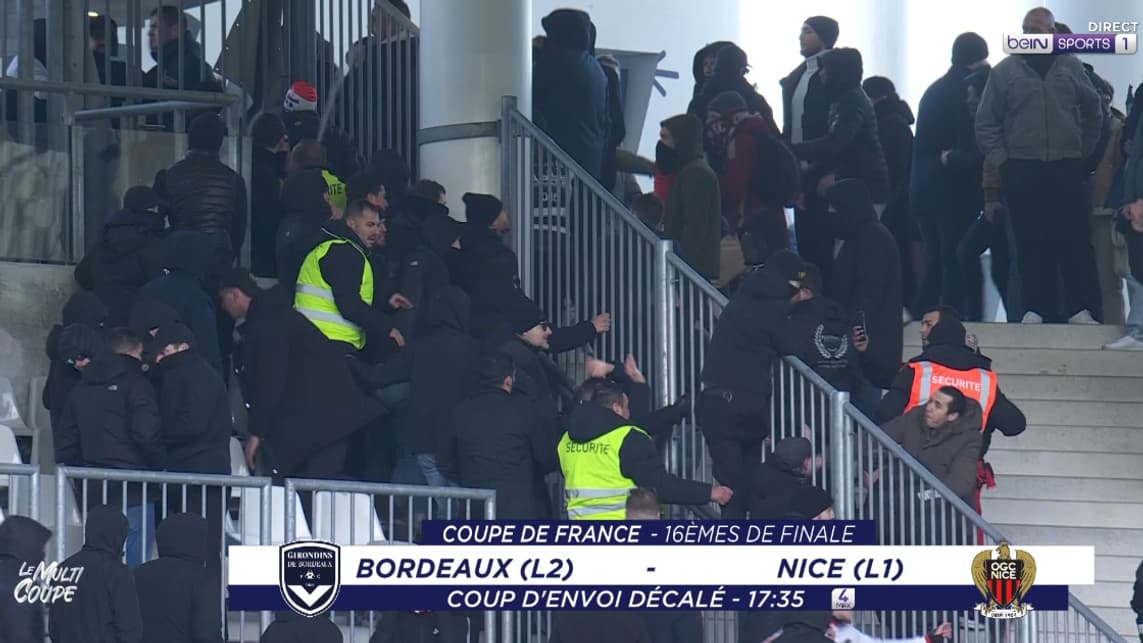 Des bagarres entre Bordelais et Niçois dans les tribunes du Matmut Atlantique 