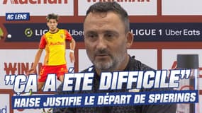 Lens : "Sur les principe de jeu, ça a été difficile" Haise justifie le départ de Spierings