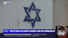 Des étoiles de David taguées sur des immeubles à Saint-Ouen, en région parisienne