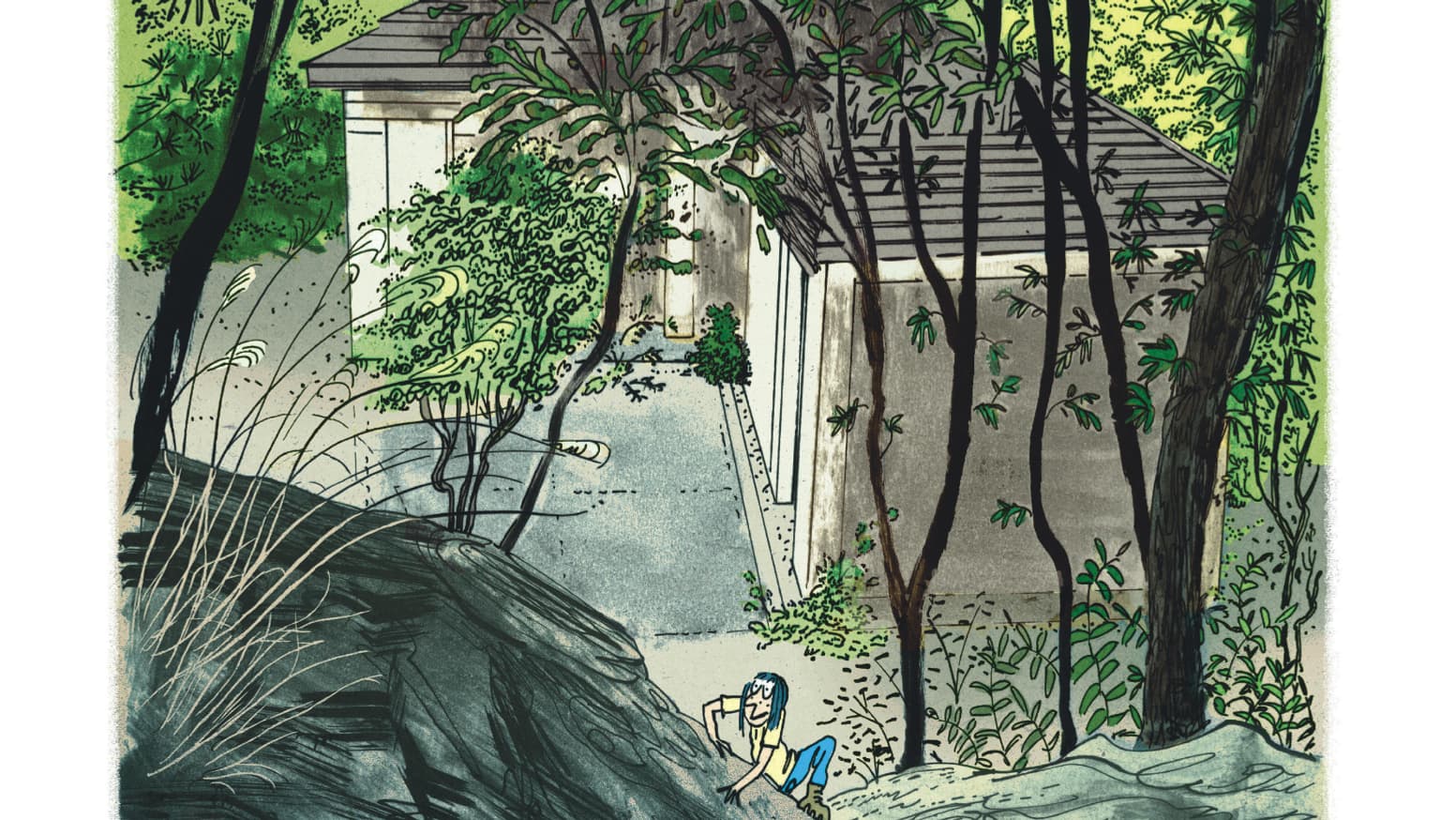 Une planche de la BD de Catherine Meurisse, "La Jeune femme et la mer"