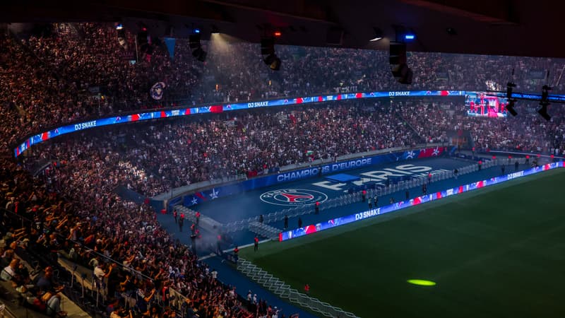 Le Parc des Princes lors de la célébration du titre du PSG en Ligue des champions, le 1er juin 2025.