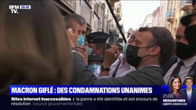 La classe politique condamne la gifle reçue par Emmanuel Macron, le président minimise