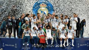 L'équipe du Real Madrid lors de sa victoire en Ligue des Champions, le 26 mai 2018