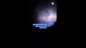 Orages: d'impressionnants éclairs observés cette nuit en Corse