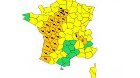 L'alerte orange orage et canicule couvre désormais 26 départements, allant du Sud-Ouest jusqu'à la région parisienne.