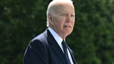Le président américain Joe Biden à Colleville-sur-Mer (Calvados) à l'occasion des commémorations du Débarquement, le 6 juin 2024.