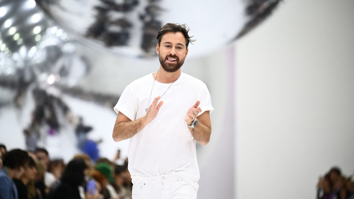 Filippo Grazioli à la fin du défilé Missoni à la Fashion Week de Milan, le 23 septembre 2023.