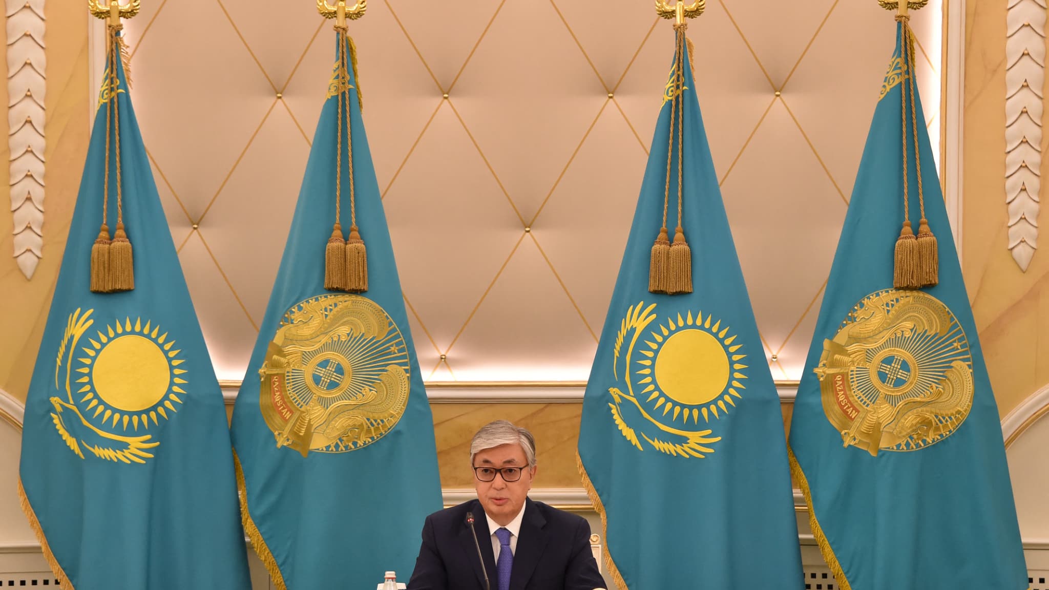 Le président kazakh Kassym-Jomart Tokayev Le président kazakh Kassym-Jomart Tokayev