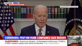 Joe Biden: "Nous allons interdire l'importation de gaz et de pétrole russes"