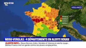 Quatre départements placés en vigilance rouge par Météo France