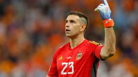 Emiliano Martinez lors du quart de finale de la Coupe du monde face aux Pays-Bas, le 9 décembre 2022.
