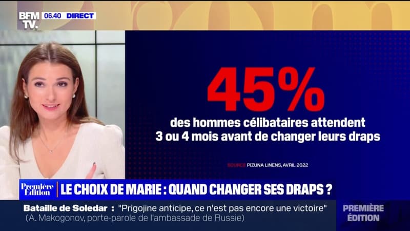 Le choix de Maire - Une étude révèle que 45% des hommes célibataires changent leurs draps tous les 3 à 4 mois