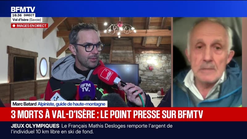 Marc Batard, guide de haute-montagne réagit après la mort de trois skieurs dans une avalanche à Val d'IsèreMarc Batard, guide de haute-montagne réagit après la mort de trois skieurs dans une avalanche à Val d'Isère