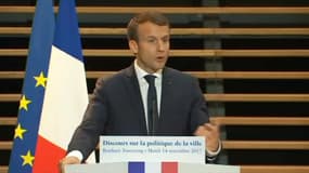 Emmanuel Macron tenait un discours sur la politique de la ville, ce mardi à Roubaix.