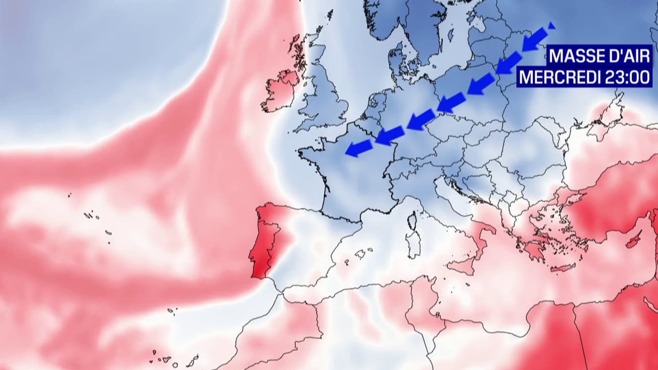 Les températures vont chuter cette semaine en raison de la prédominance d'un flux de secteur Ouest venu de Russie, nommé le "Moscou-Paris".