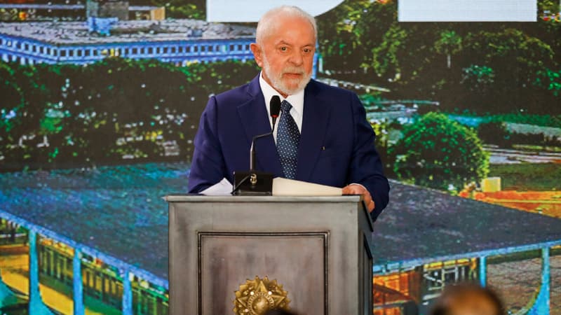 Le président du Brésil Lula à Brasilia, le 8 janvier 2024